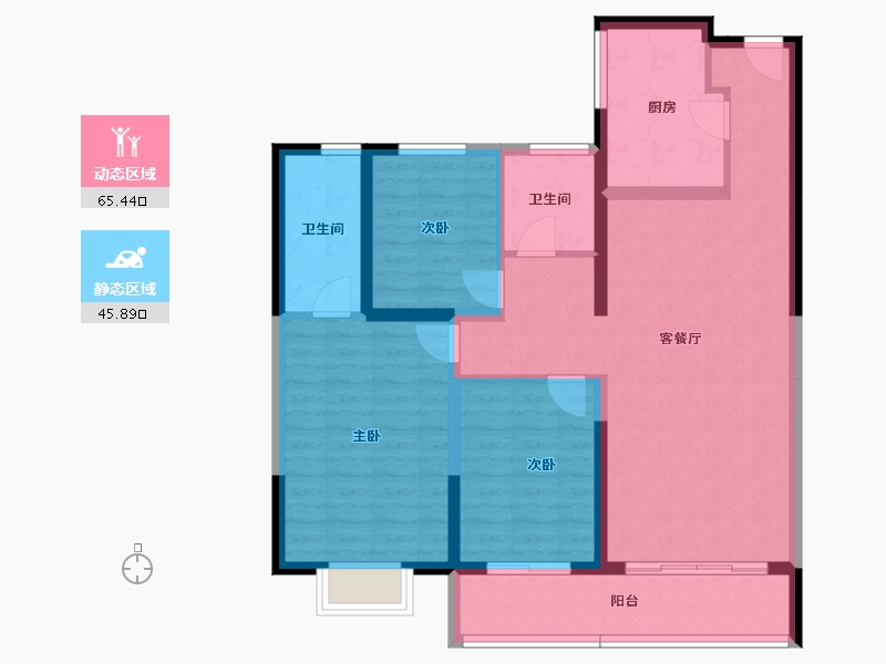 山西省-太原市-富力悦禧城-99.68-户型库-动静分区