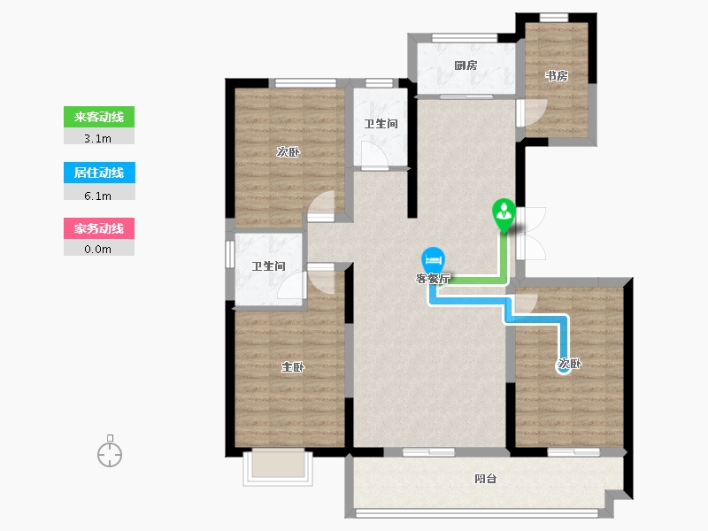 山东省-潍坊市-富春江豐泽苑-113.69-户型库-动静线