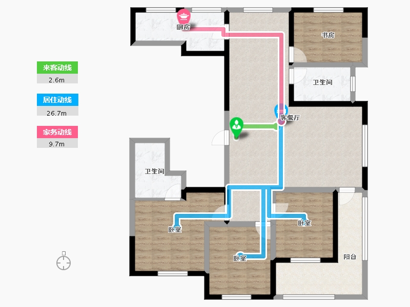 山东省-潍坊市-郡海•悦澜湾-123.09-户型库-动静线