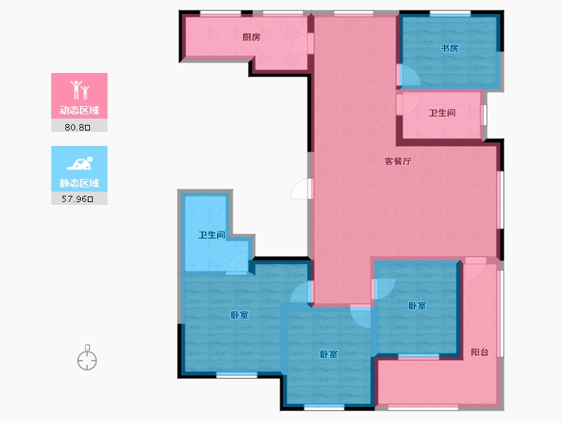 山东省-潍坊市-郡海•悦澜湾-123.09-户型库-动静分区