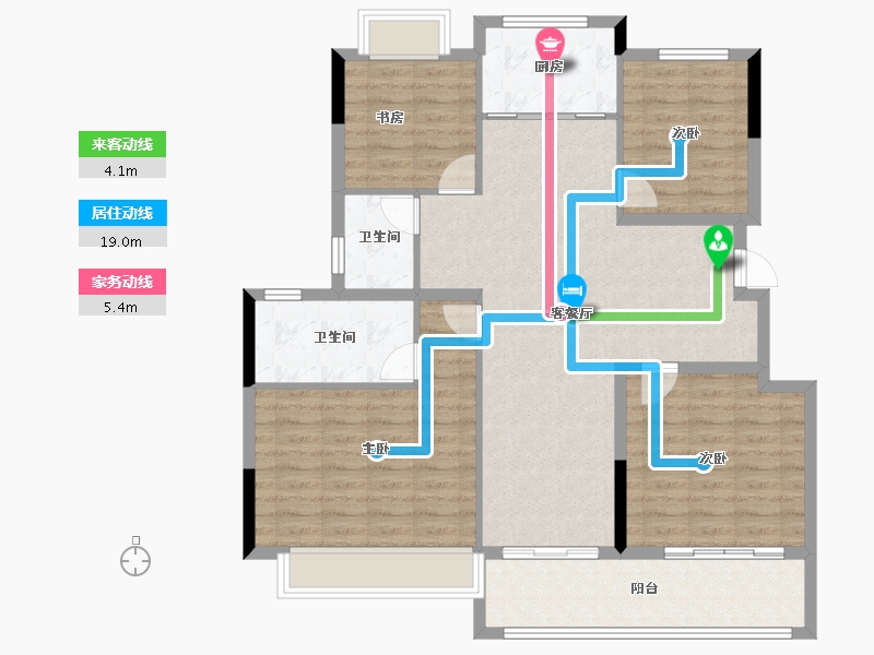 安徽省-滁州市-荣欣清河园-111.31-户型库-动静线