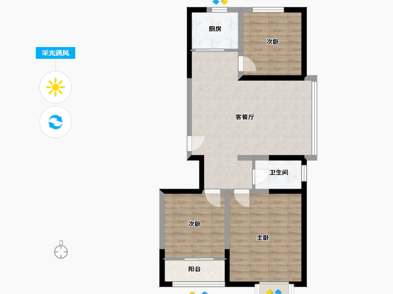 山东省-潍坊市-富春江豐泽苑-78.78-户型库-采光通风