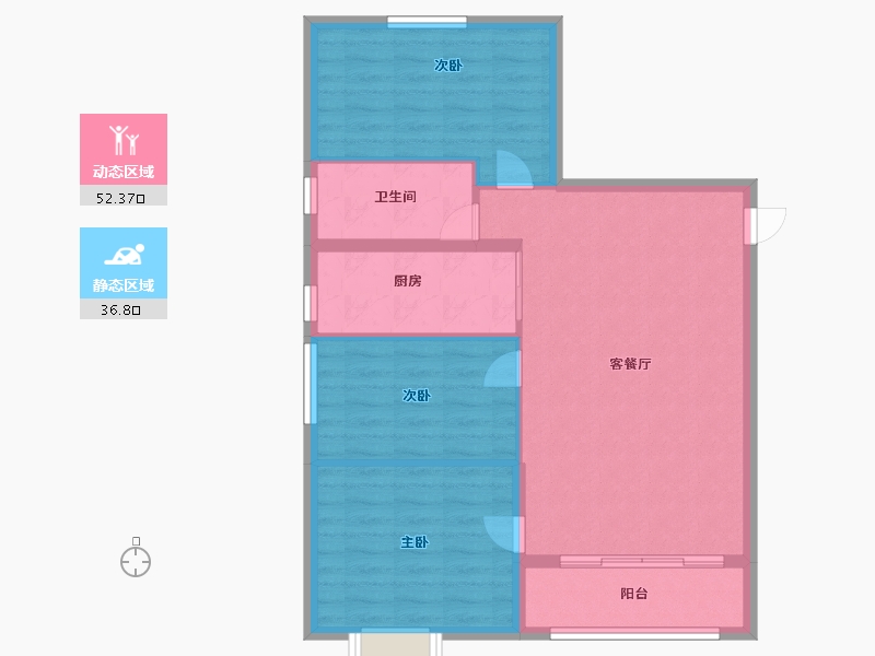 山西省-晋中市-新晋玖里-81.00-户型库-动静分区