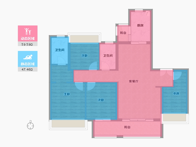 四川省-成都市-美的新城-126.00-户型库-动静分区