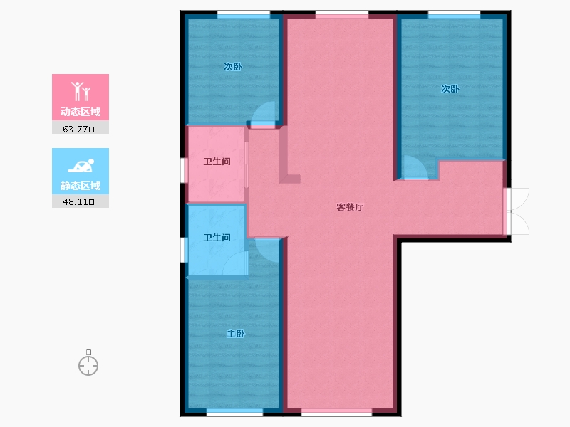 山西省-大同市-九如花园-101.40-户型库-动静分区