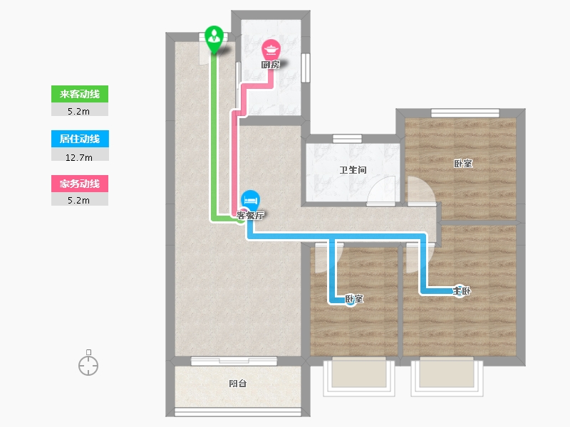 江西省-九江市-瑞昌奧园广场-69.56-户型库-动静线