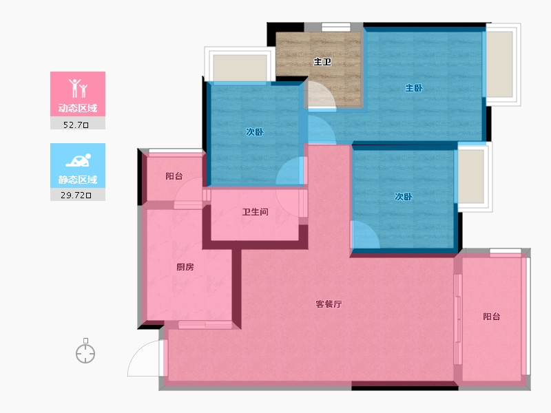 四川省-成都市-天府国际凤.凰城-77.16-户型库-动静分区