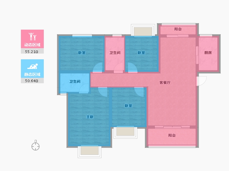 江西省-九江市-瑞昌奧园广场-94.38-户型库-动静分区