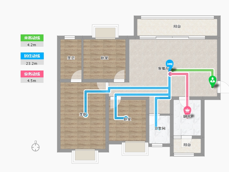 四川省-成都市-城投锦溪城-91.58-户型库-动静线