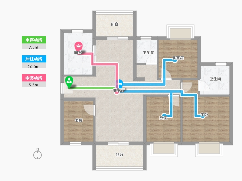 广东省-东莞市-保利松湖和府-89.13-户型库-动静线