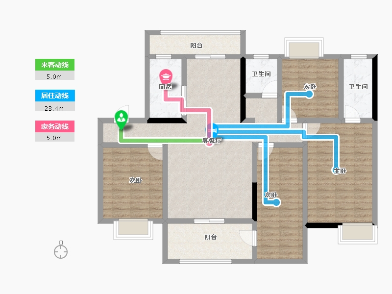 江西省-南昌市-龍居東郡-117.35-户型库-动静线