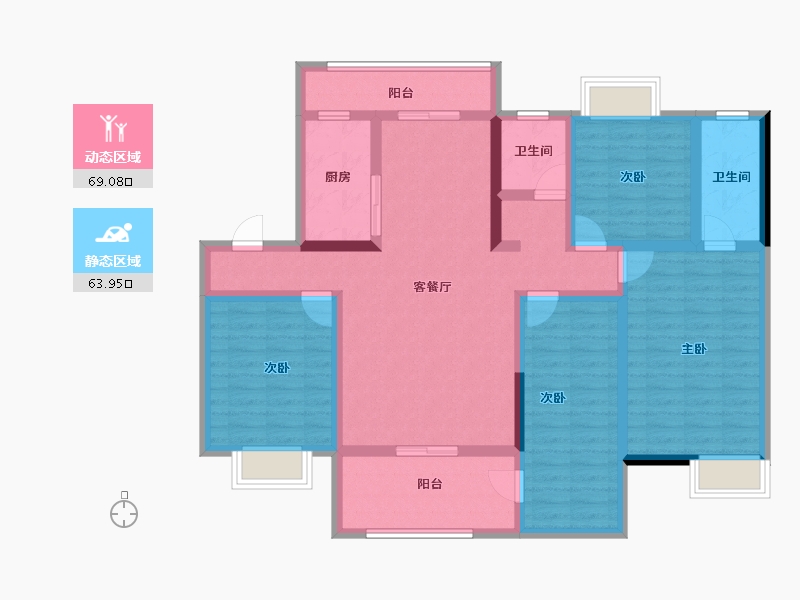 江西省-南昌市-龍居東郡-117.35-户型库-动静分区