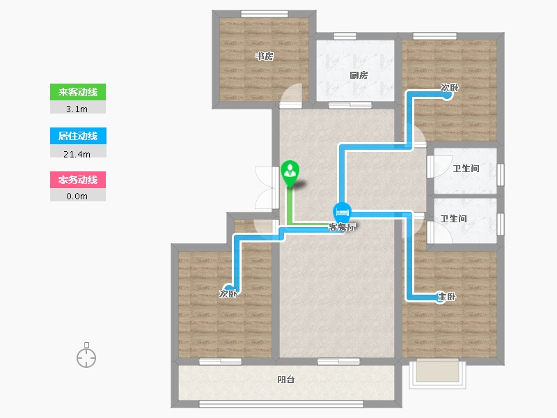 山东省-潍坊市-城投东方公馆-112.31-户型库-动静线