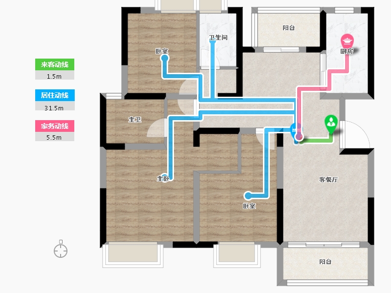 四川省-成都市-城投锦溪城-96.34-户型库-动静线