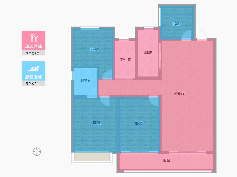 山东省-潍坊市-郡海•悦澜湾-123.20-户型库-动静分区