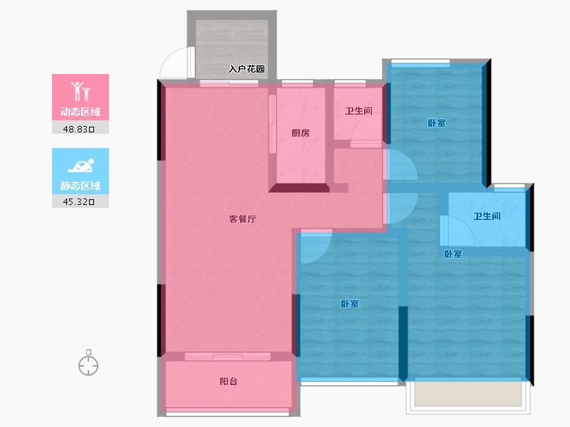 河南省-郑州市-均和·中棠府-87.21-户型库-动静分区