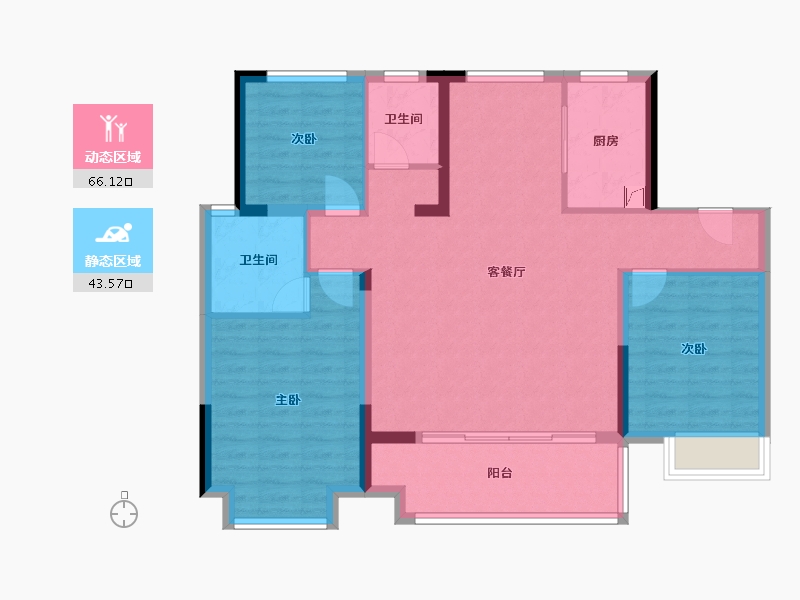 山东省-济南市-济南鲁能领秀城-130.00-户型库-动静分区