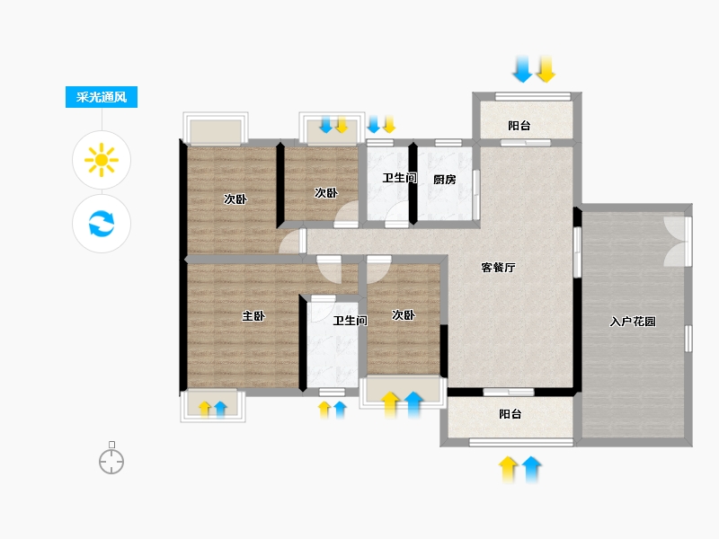 广东省-江门市-君汇上城-121.00-户型库-采光通风