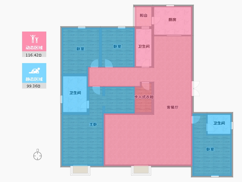 山西省-太原市-中国铁建·花语堂-196.00-户型库-动静分区