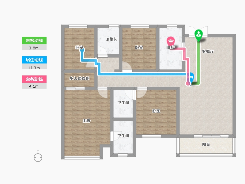 河南省-郑州市-中建·林溪上郡-117.32-户型库-动静线