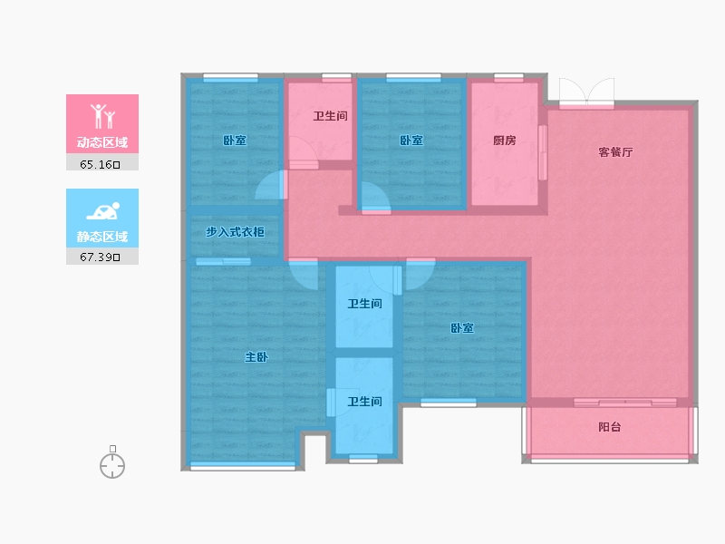 河南省-郑州市-中建·林溪上郡-117.32-户型库-动静分区