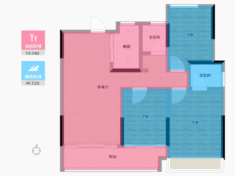 河南省-郑州市-均和·中棠府-94.41-户型库-动静分区