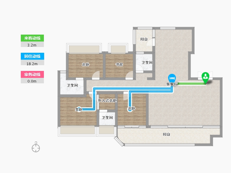 重庆-重庆市-中粮天悦壹号-127.84-户型库-动静线