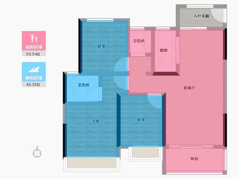 河南省-郑州市-均和·中棠府-87.21-户型库-动静分区