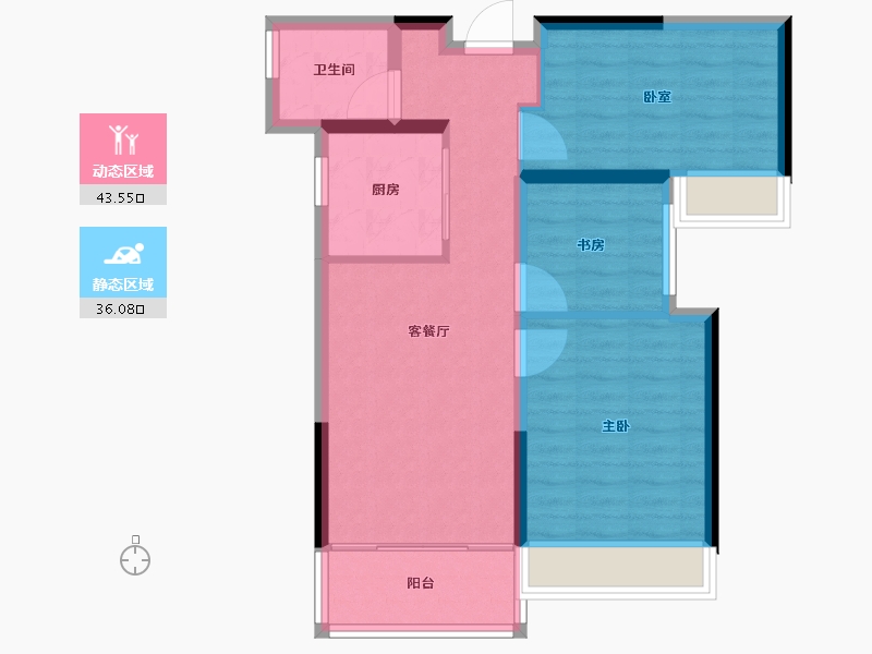 河南省-郑州市-华南城紫荆名都-71.20-户型库-动静分区