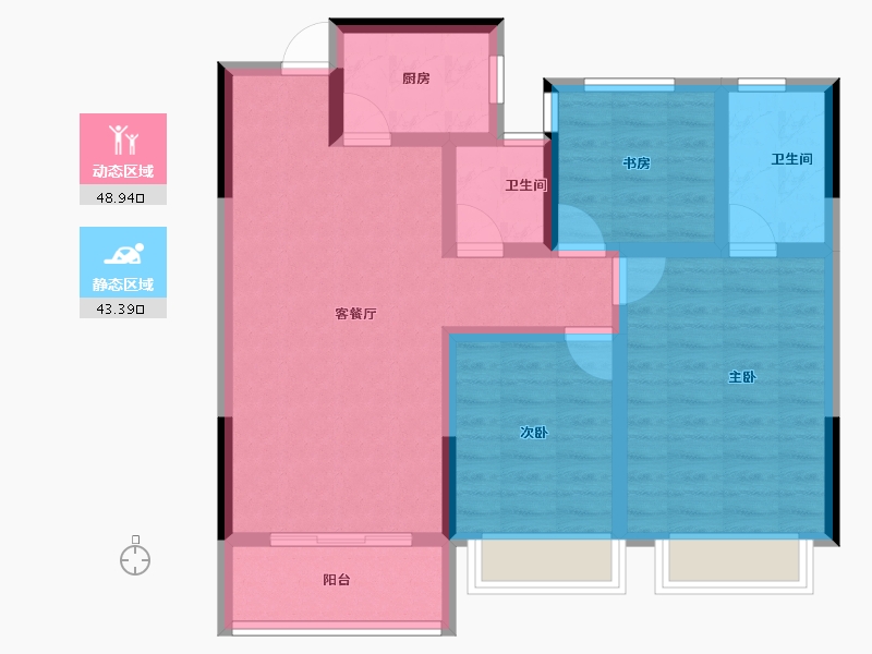 河南省-郑州市-均和·中棠府-81.60-户型库-动静分区