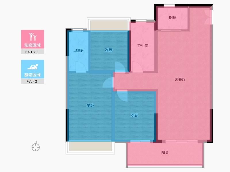 河南省-信阳市-上和院-97.00-户型库-动静分区