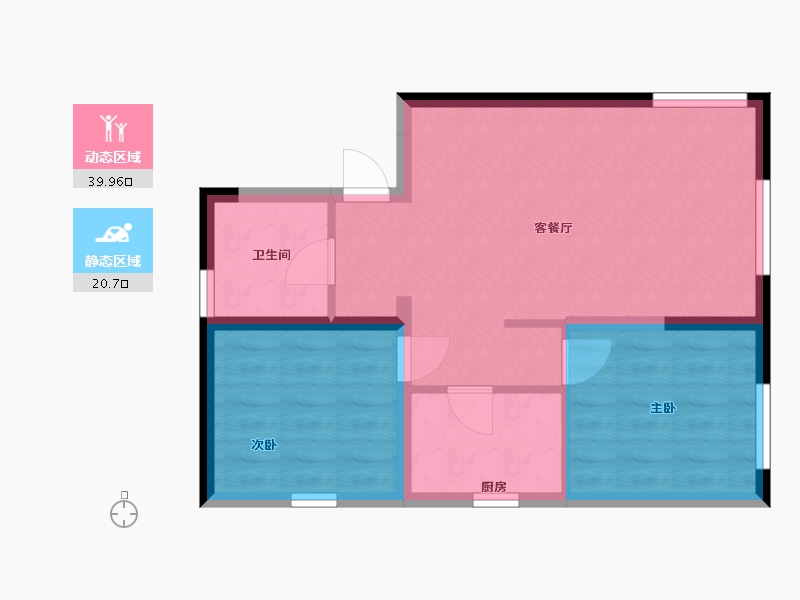 新疆维吾尔自治区-乌鲁木齐市-万科华府里-61.79-户型库-动静分区