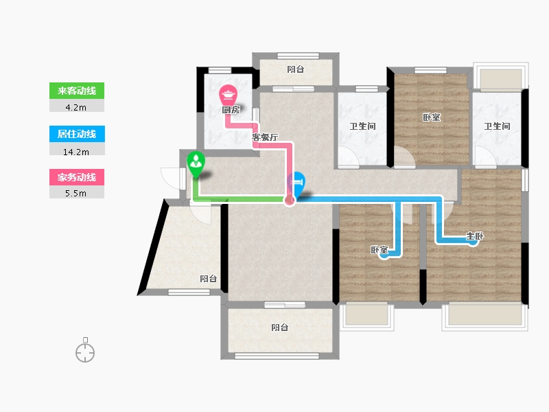 湖南省-长沙市-日盛湖湘府-103.20-户型库-动静线