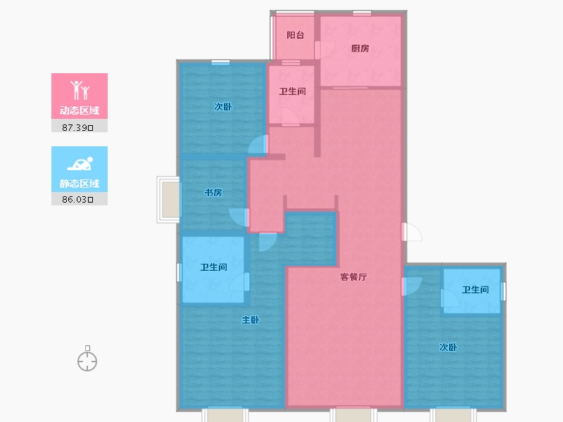 山西省-太原市-中国铁建·花语堂-156.00-户型库-动静分区