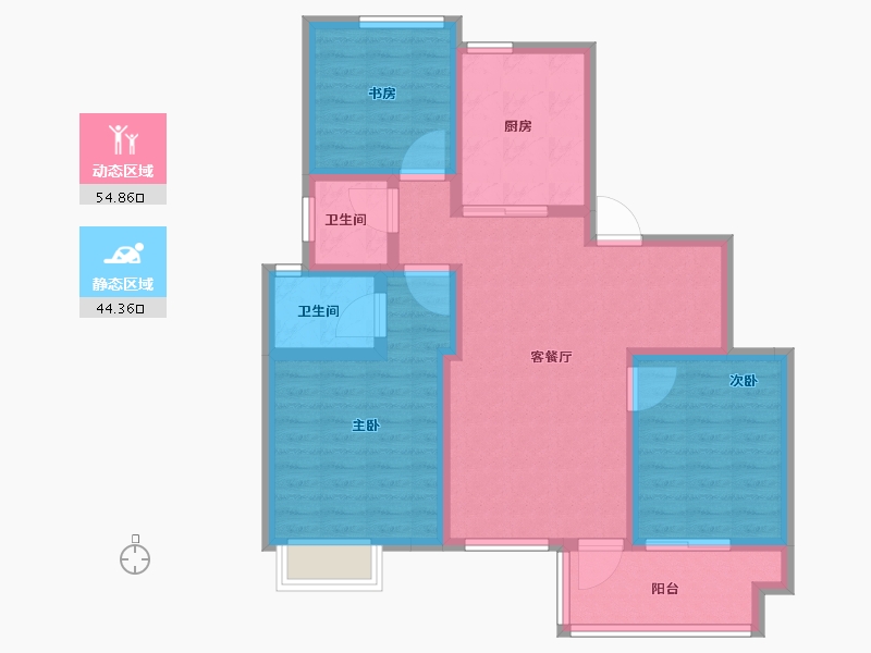 河南省-郑州市-泰·颐府-88.01-户型库-动静分区