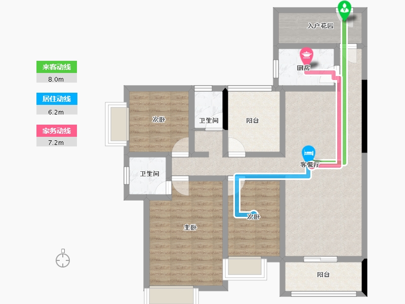 广东省-江门市-国扬山语雅景-93.59-户型库-动静线