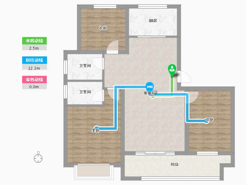 山东省-德州市-大业锦绣景园-89.36-户型库-动静线