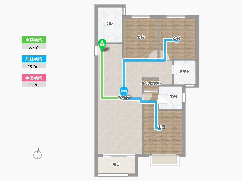 河北省-廊坊市-新城·昕樾-93.61-户型库-动静线