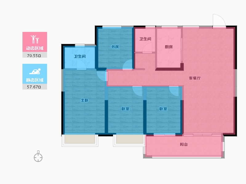 河南省-郑州市-亚星锦绣山河-115.79-户型库-动静分区