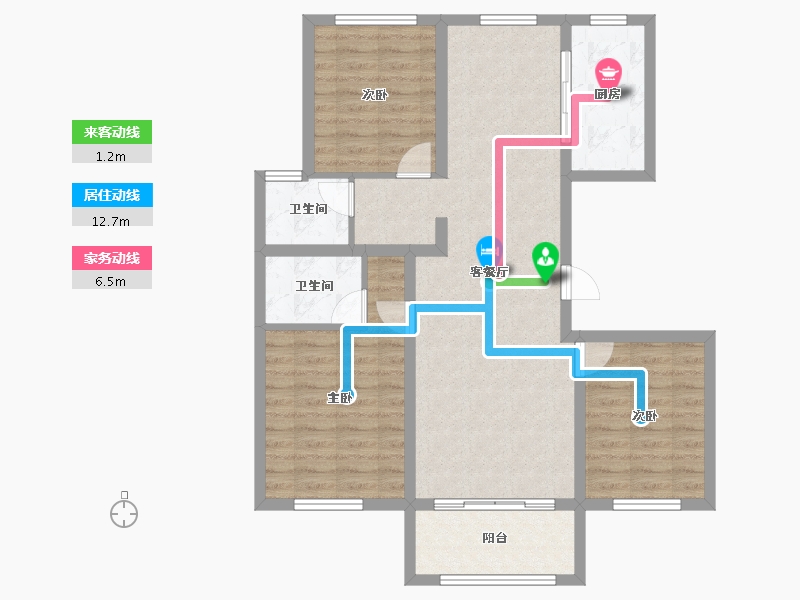 山东省-德州市-燕鲁東山府-89.87-户型库-动静线