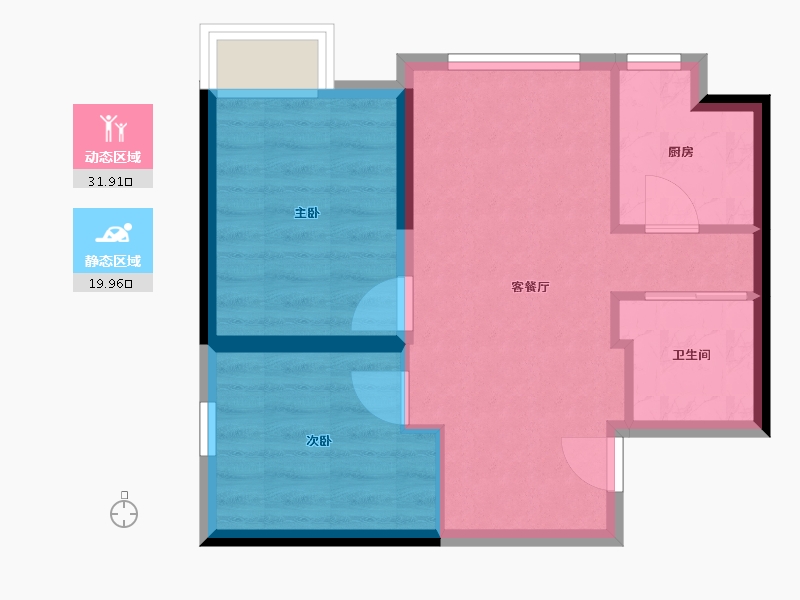 山东省-济南市-CBD仁恒世纪中心-46.13-户型库-动静分区