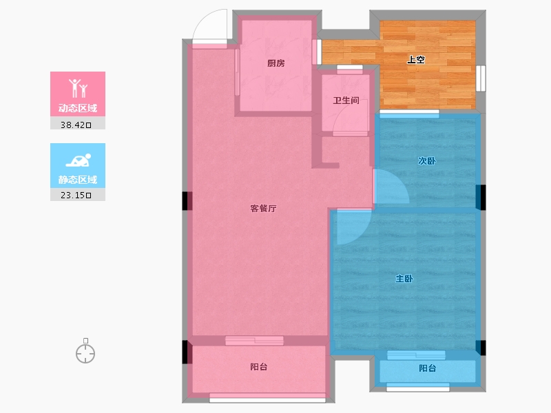 浙江省-杭州市-凤凰府邸-61.40-户型库-动静分区