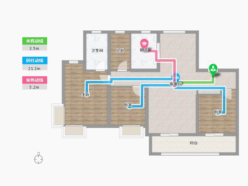 山东省-济南市-玖唐府-99.86-户型库-动静线