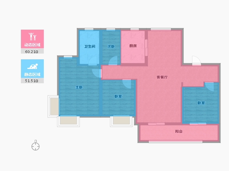 山东省-济南市-玖唐府-99.86-户型库-动静分区