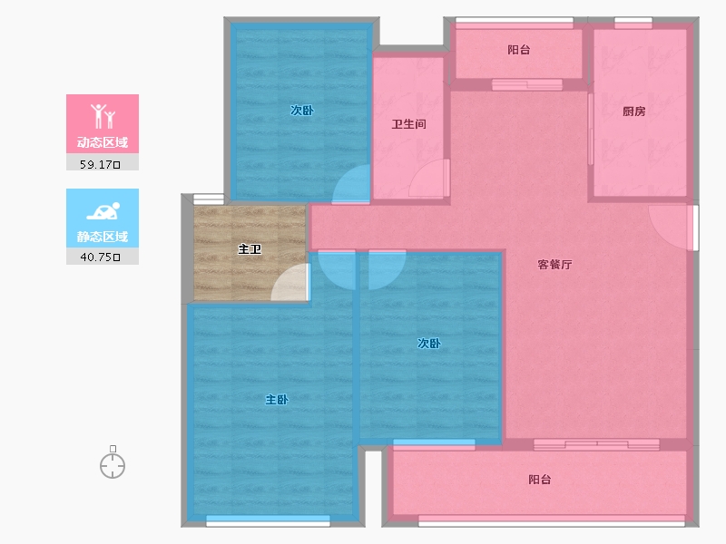 江西省-景德镇市-嘉和迎宾城-95.64-户型库-动静分区