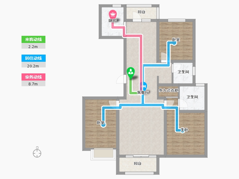 河北省-廊坊市-新城·昕樾-99.56-户型库-动静线