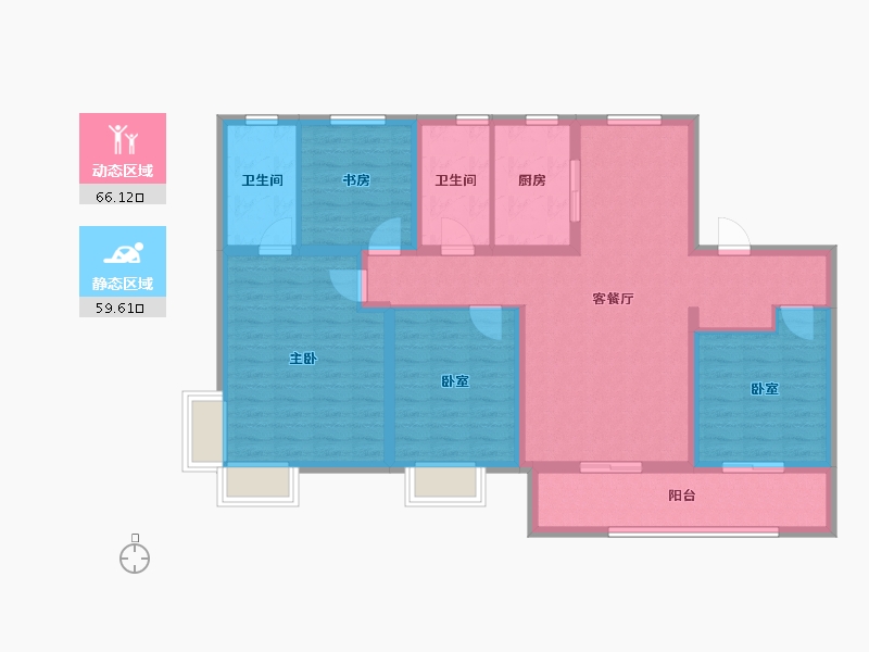 山东省-济南市-玖唐府-112.24-户型库-动静分区