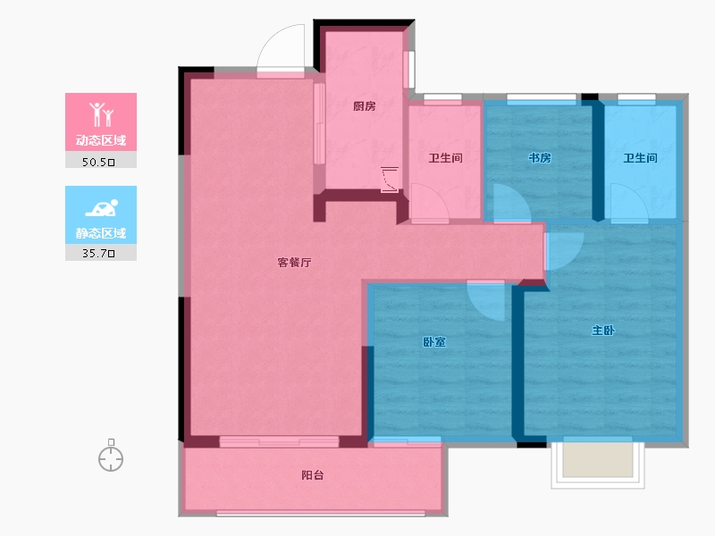 江西省-九江市-保利·庐林语-77.29-户型库-动静分区