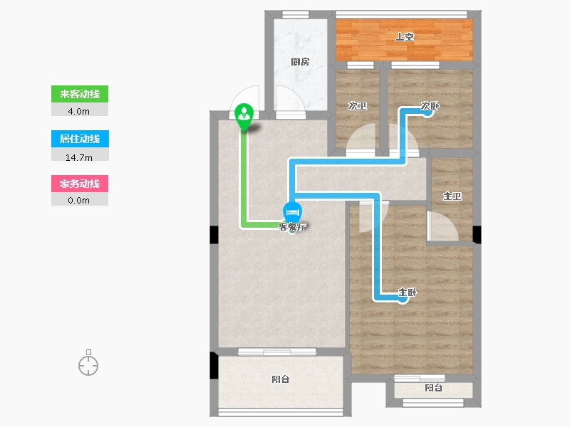 浙江省-杭州市-凤凰府邸-74.72-户型库-动静线