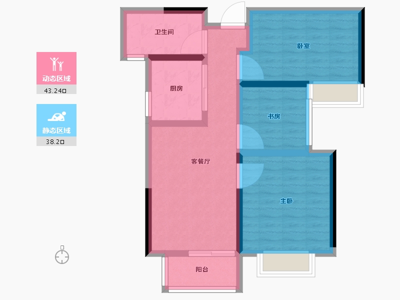 河南省-郑州市-华南城紫荆名都-72.00-户型库-动静分区